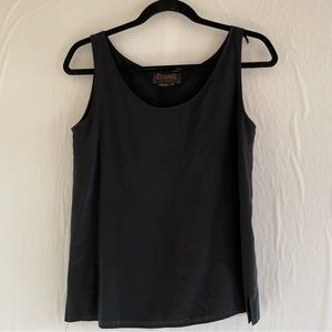Premier Collection Black Silk Sleeveless Top Size S